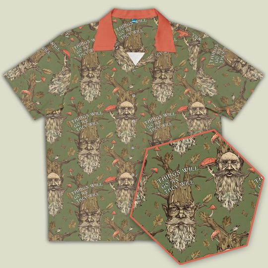 Discover Treebeard Hawaiian Shirt, Lord of the Rings Inspired, Fangorn, Bookish Gift