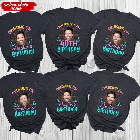 Discover Personalized Birthday Cruise Crew Shirt, Custom Face Birthday Shirt