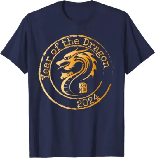 Discover 2024 Year of The Dragon Gift Lunar Chinese New Year T-Shirt