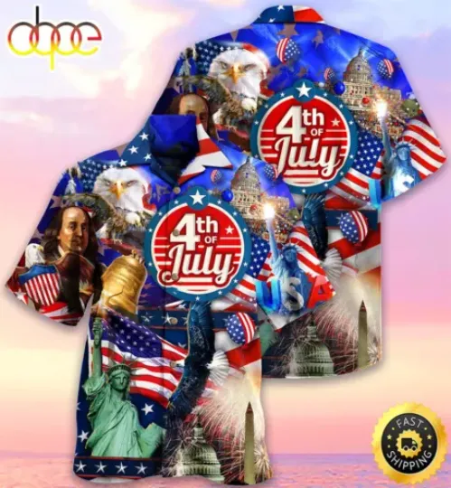 Discover America Love July Style Independence Day 3D HAWAII SHIRT Halloween Gift