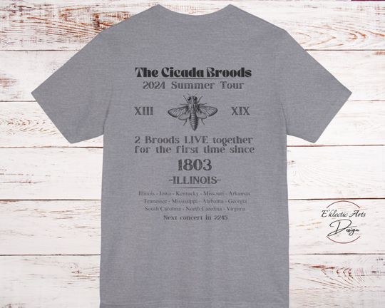 Discover Cicada Broods 2024 Summer Tour T-Shirt, Cicada Emergence Shirt