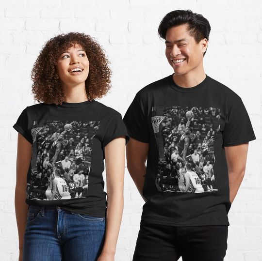 Discover Anthony Edwards - Dunk Of The Year - Black/White Classic T-Shirt