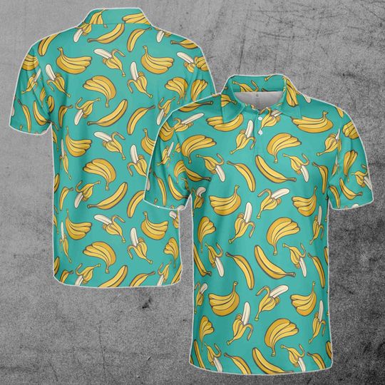 Discover Funny Colorful Banana Golf Men's Polo Shirt