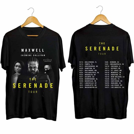 Discover Maxwell The Serenade Tour 2024 Shirt, Maxwell Fan Shirt