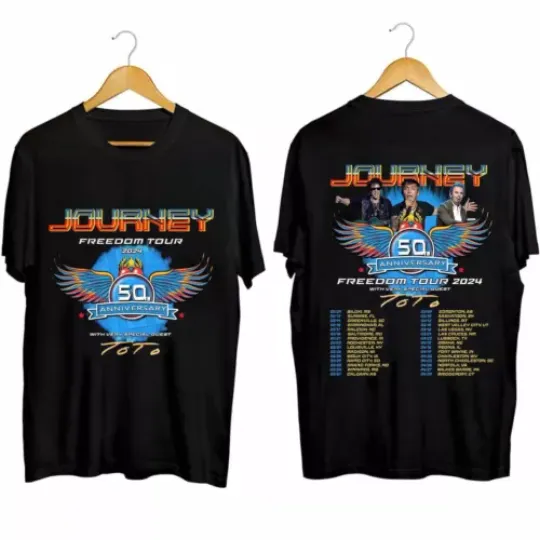 Discover Journey Freedom Tour 2024 Journey With Toto 50th Anniversary T-Shirt