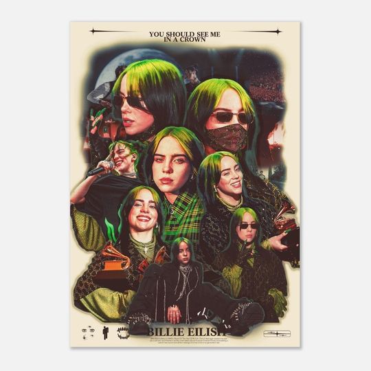 Discover Billie Eilish Music Poster Music Artwork Poster