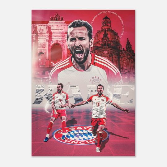 Discover Harry Kane Bayern Munich Premium Matte Poster