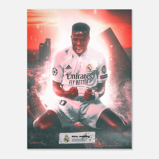 Discover Vinicius Junior Premium Matte Poster. Vini Jr.