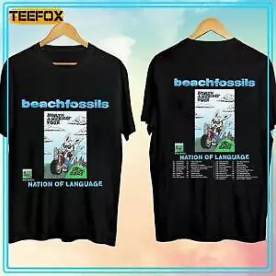 Discover Beach Fossils Nation of Language Tour 2024 Concert T-Shirt