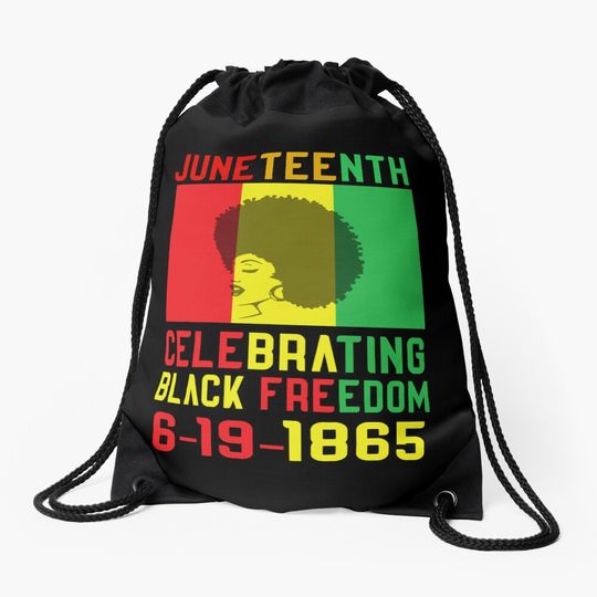 Discover Infinite Freedom: Juneteenth Odyssey Outdoor Drawstring Bags