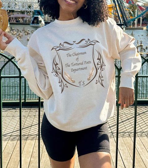 Discover The Tortured Poets Department Inspired Crewneck Sweatshirt