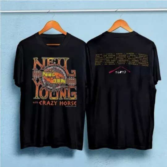 Discover Vintage 1996 Neil Young and C.ra.zy Horse World Tour T-Shirt