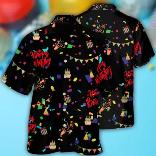 Discover Birthday Happy Birthday Party All Night 3D Hawaii Shirt