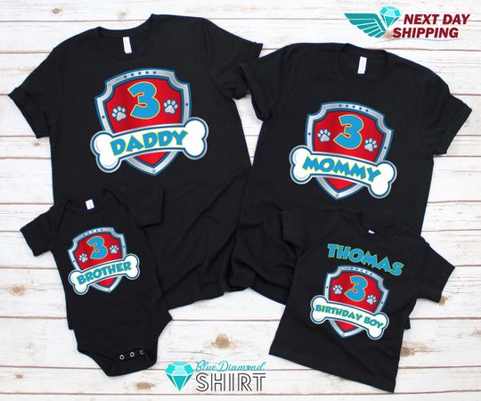 Discover Personalized Patrol Birthday Family Shirt
