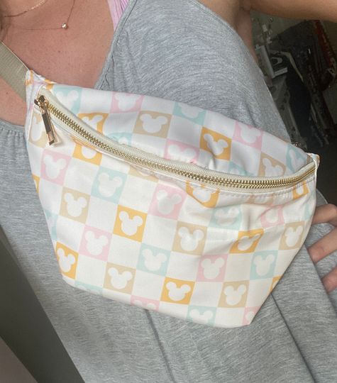 Discover Checkered Mouse Jumbo Fanny Pack