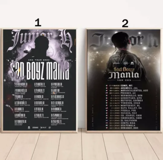 Discover Junior H Sad Boyz Mania Tour 2024 Poster