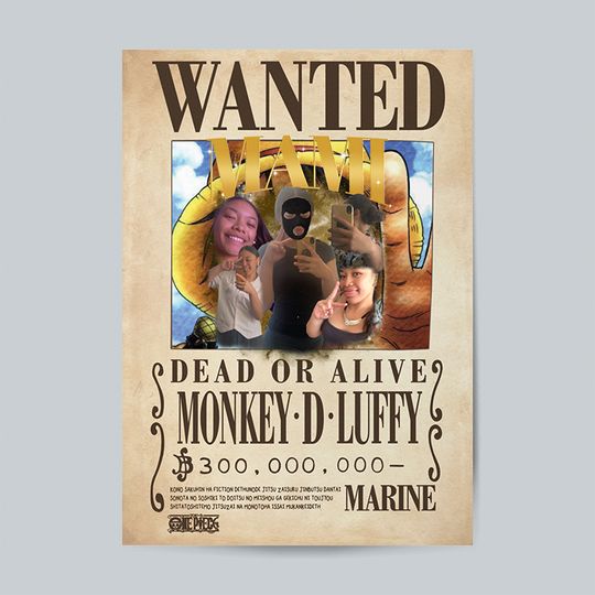 Discover Wanted Luffy Vintage Premium Matte Vertical Poster