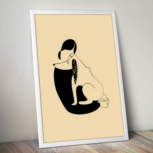 Discover Woman and a Dog, 1935 ,Christina Malman Premium Matte Vertical Poster