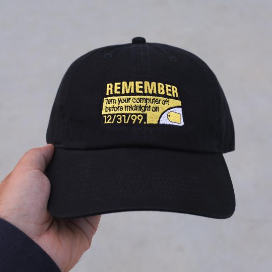 Discover Turn Your Computer Off Embroidered Cap Dad Hat, Y2K, Webcore, 2000s Style