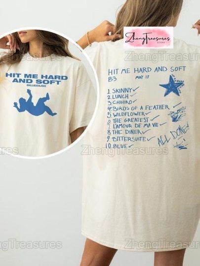 Discover Billie Eilish Hit Me Hard And Soft World Tour 2024 T-shirt, Billie Eilish New Album Shirt, Music Tour Shirt