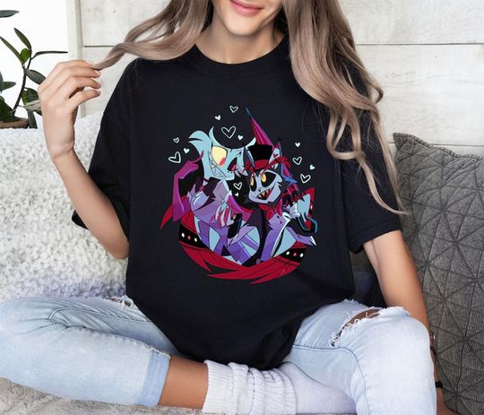 Discover Angle Dust and Husk Hazbin Hotel Shirt, Huskerdust Hazbin Hotel Cartoon Merch