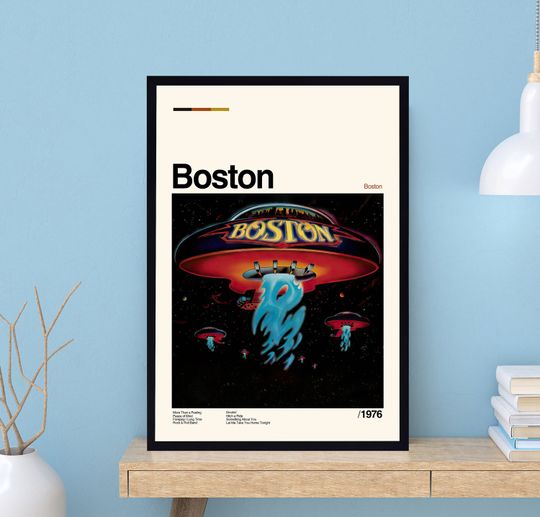 Discover Boston Posters, Boston Music Poster, Album Cover Poster