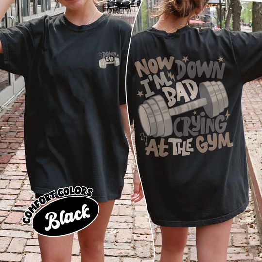 Discover Down Bad Crying At The Gym  Shirt, Funny TTPD Shirt
