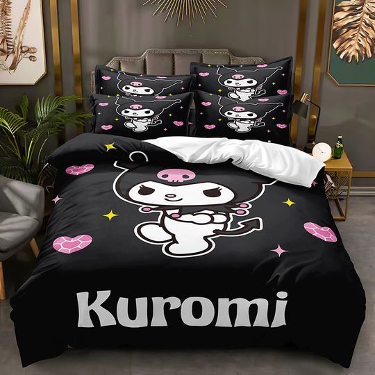 Discover Cartoon Sanrio Kuromi Series Duvet Cover Sanding Kit