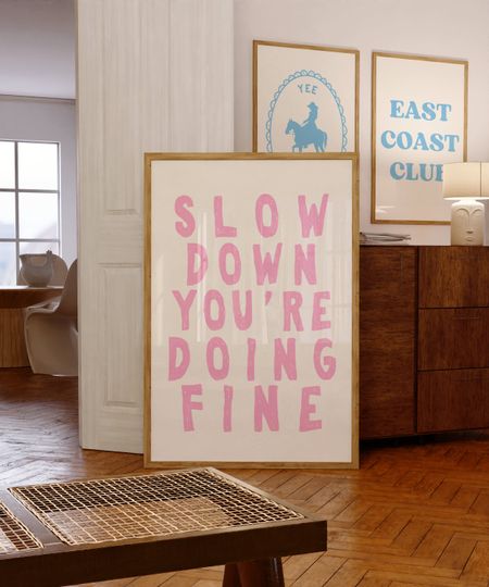 Discover Slow Down Youre Doing Fine Print, Pink Vienna Billy Joel