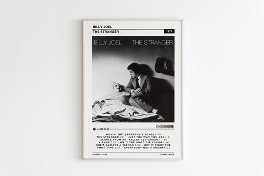 Discover Billy Joel - The Stranger Album Poster / Album Cover Poster