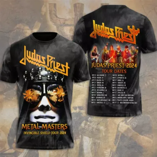 Discover Judas Pries "metal masters" Tour 2024 3D Tshirt