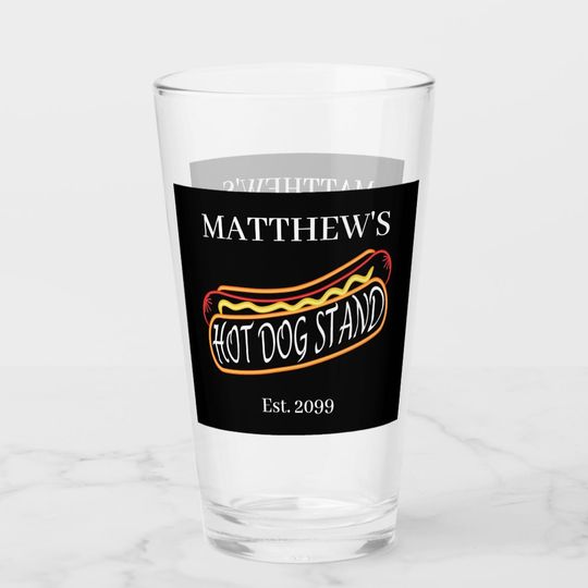 Discover Fun Hot Dog Stand Drinkware Soda Beer Glass