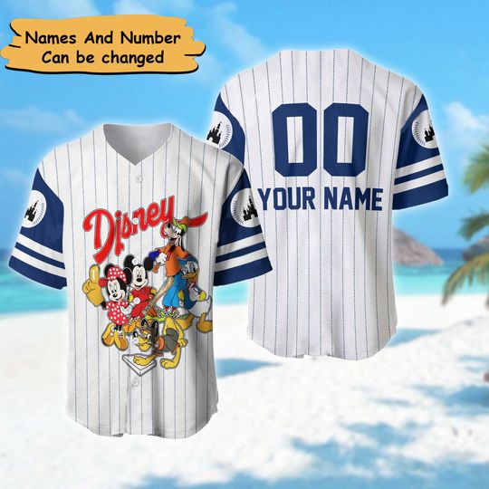 Discover Personalized Mouse And Friends Baseball Jersey