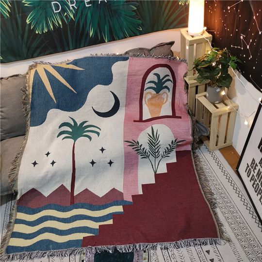 Discover Bohemian Ethnic Sofa Blanket