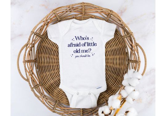 Discover Who's Afraid of Little Old Me Baby Onesie|Baby Shower Gift