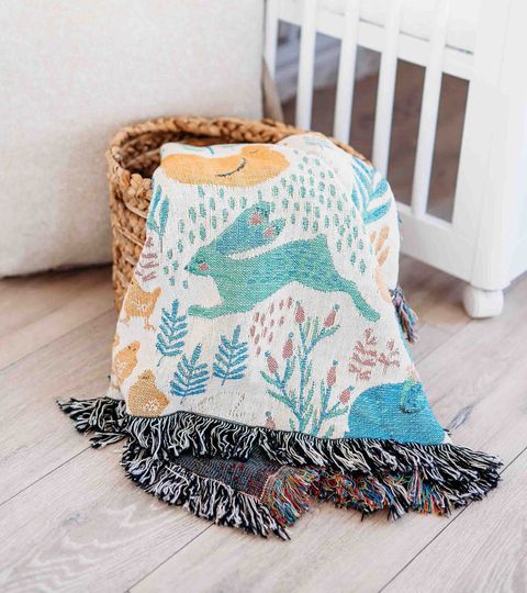 Discover Rabbit Throw Blanket - Easter Decor and Country Farmhouse Charm