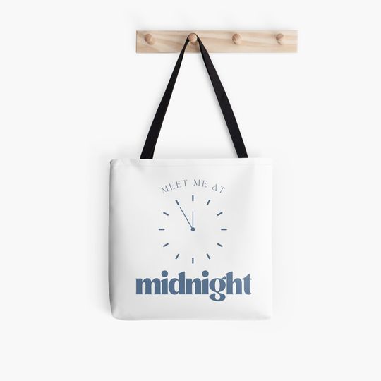 Discover meet me at MIDNIGHT clock TS10 minimalist design Tote Bag