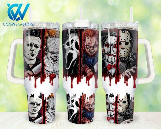 Discover Movies Characters 40oz Tumbler Wrap , Horror Characters