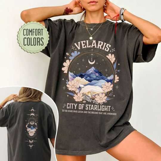 Discover Velaris Acotar  Shirt, Velaris City Of Starlight, Sjm Merch 2 Sided, The Night Court Shirt