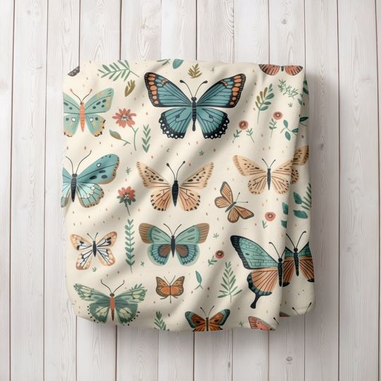 Discover Monarch Butterfly Throw Blanket, Wildflowers Blanket