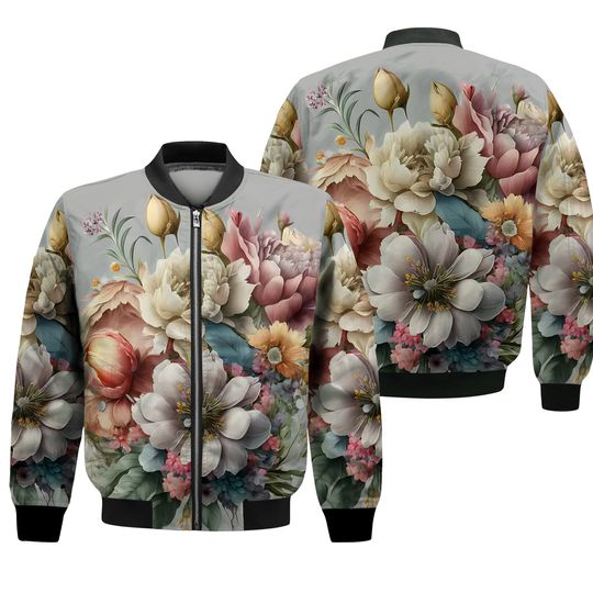Discover Flower Men's Bomber Jacket