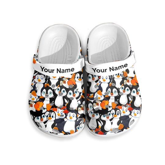 Discover Penguin Personalized Clogs Shoes With Your Name