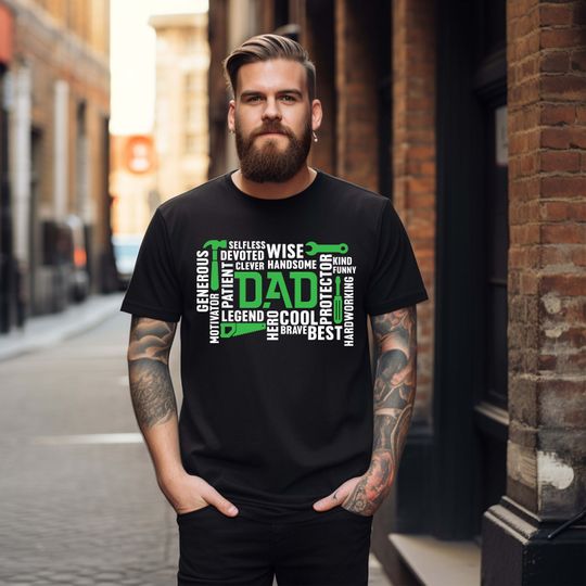 Discover Wise Cool Legend Handsome Clever Dad Tee, Hero Dad T-Shirt, Kind Father Shirt, Father's Day Shirt