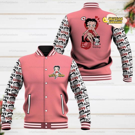 Discover Betty Boop Cartoon Baseball Jacket