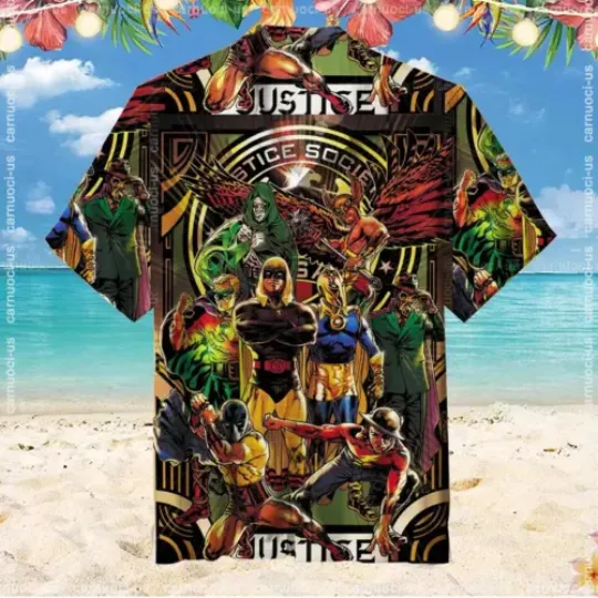 Discover Justice Society Hawaiian Shirt, Beach Shirt For Family