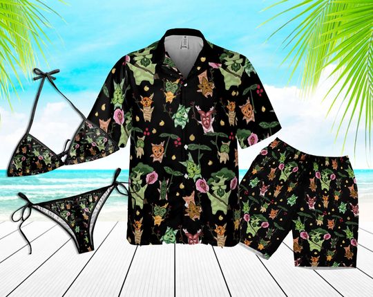 Discover Zelda Majora And Korok Hawaiian Shirt, Zelda Items