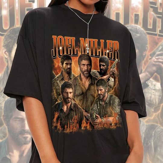 Discover Joel Miller Shirt Vintage T-shirt 90s Joel Miller Shirt Graphic