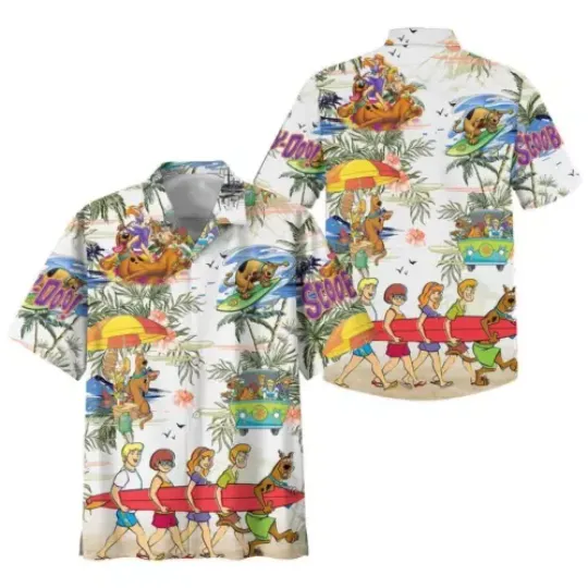 Discover Scooby Doo Characters Go Surfing On The Beach Hawaiian Shirt