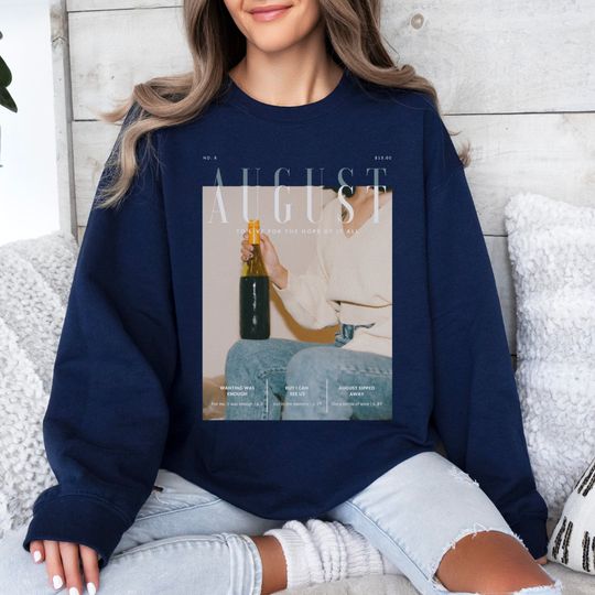 Discover August Sweatshirt, Magazine Style Sweatshirt, Gifts for Her