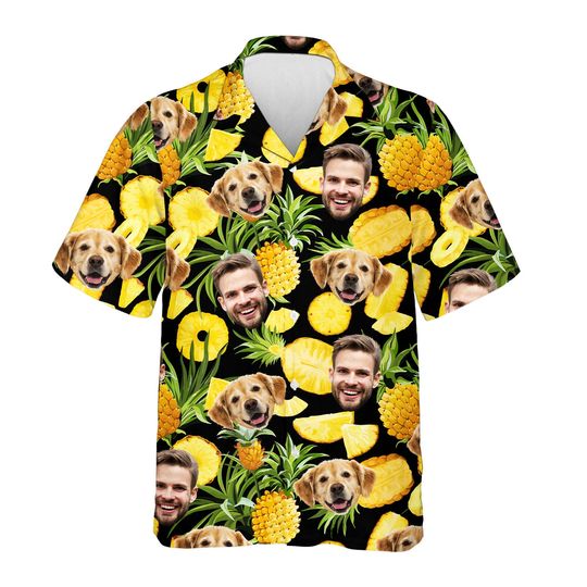 Discover Personalized Photo Hawaiian Shirt, Custom Face Hawaiian Shirt